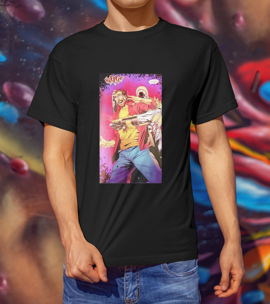Hirrrkk Paul Rabin Spider Man Marvel Comic Action Panel T-Shirt