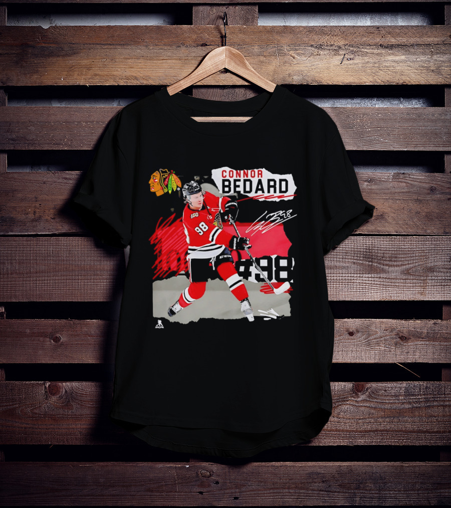Chicago Blackhawks Connor Bedard 98 Fresh Ice Hockey Dynamic T-Shirt
