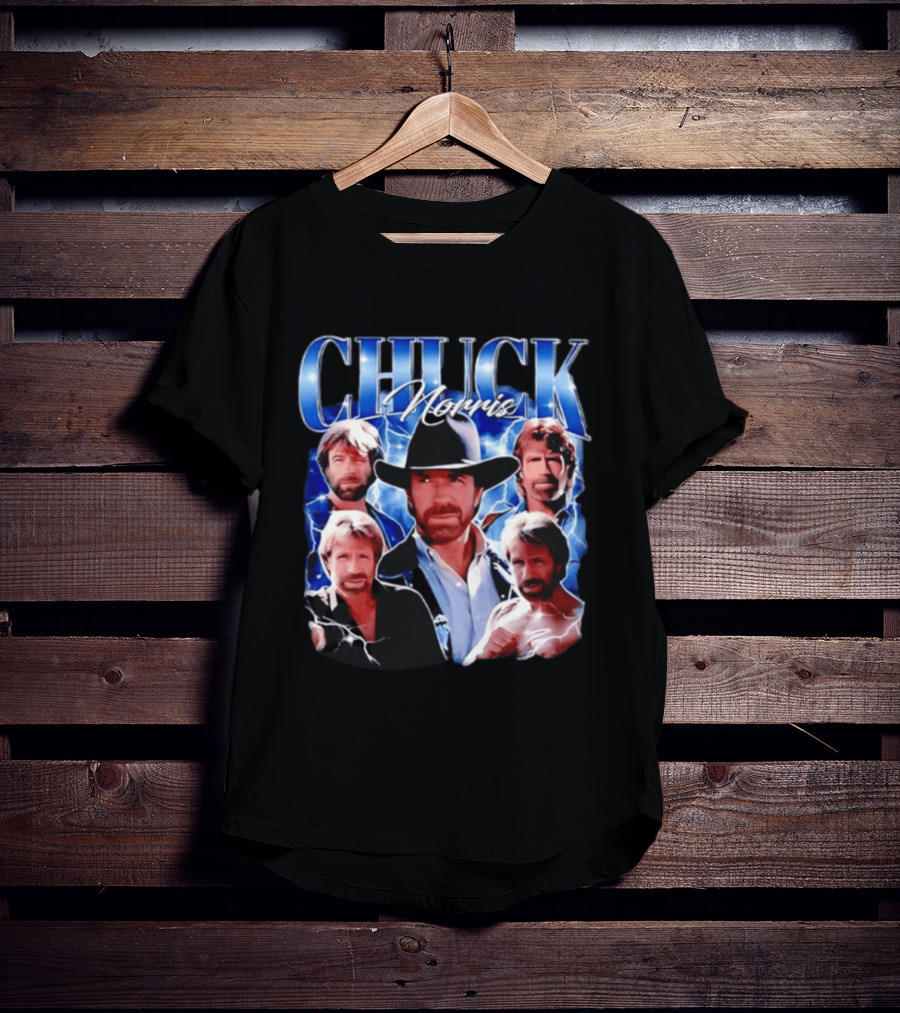 Chuck Norris 1940 2026 Collage Of Iconic Action Hero T-Shirt