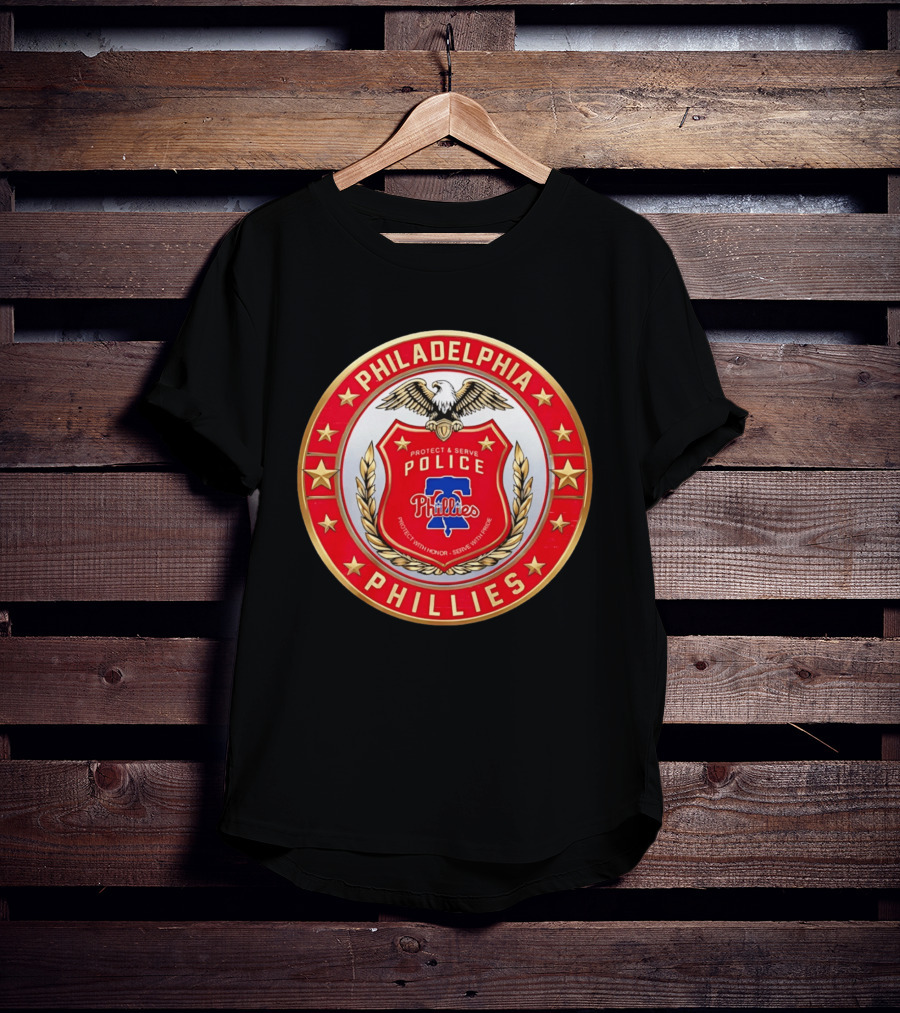 Philadelphia Phillies Police Badge Protect Serve Honor Pride T-Shirt