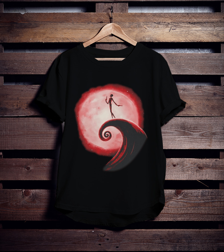 Daredevil The Nightmare Before Christmas Crossover Red Moon Scene T-Shirt