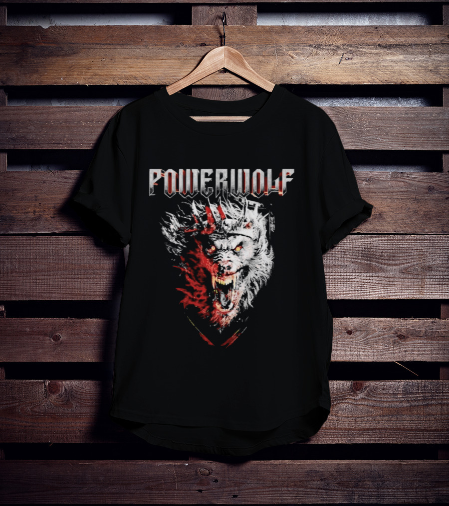Powerwolf Wolf In Blood Splatter Special T-Shirt
