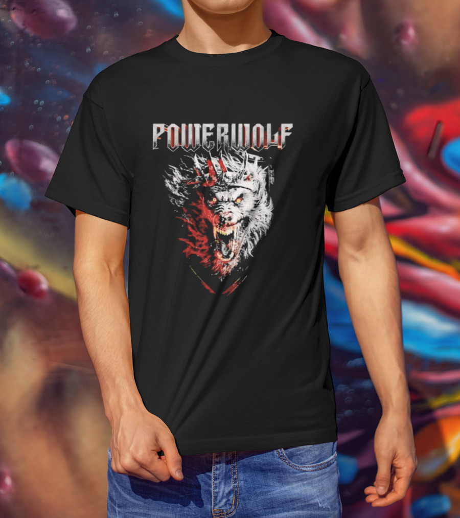 Powerwolf Wolf In Blood Splatter Special T-Shirt