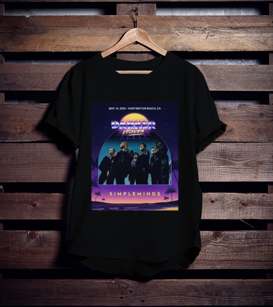 Darker Waves Festival 2026 Simple Minds Full Lineup Huntington Beach November 14 T-Shirt