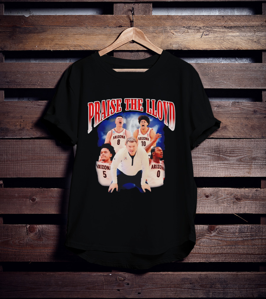 Praise The Lloyd Arizona Wildcats Basketball 2026 Player Collage T-Shirt