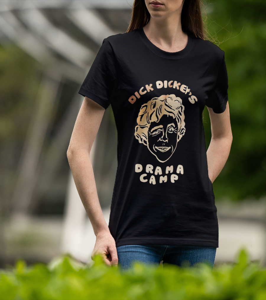 Dick Dickey's Drama Camp Funny Character Sketch Face T-Shirt