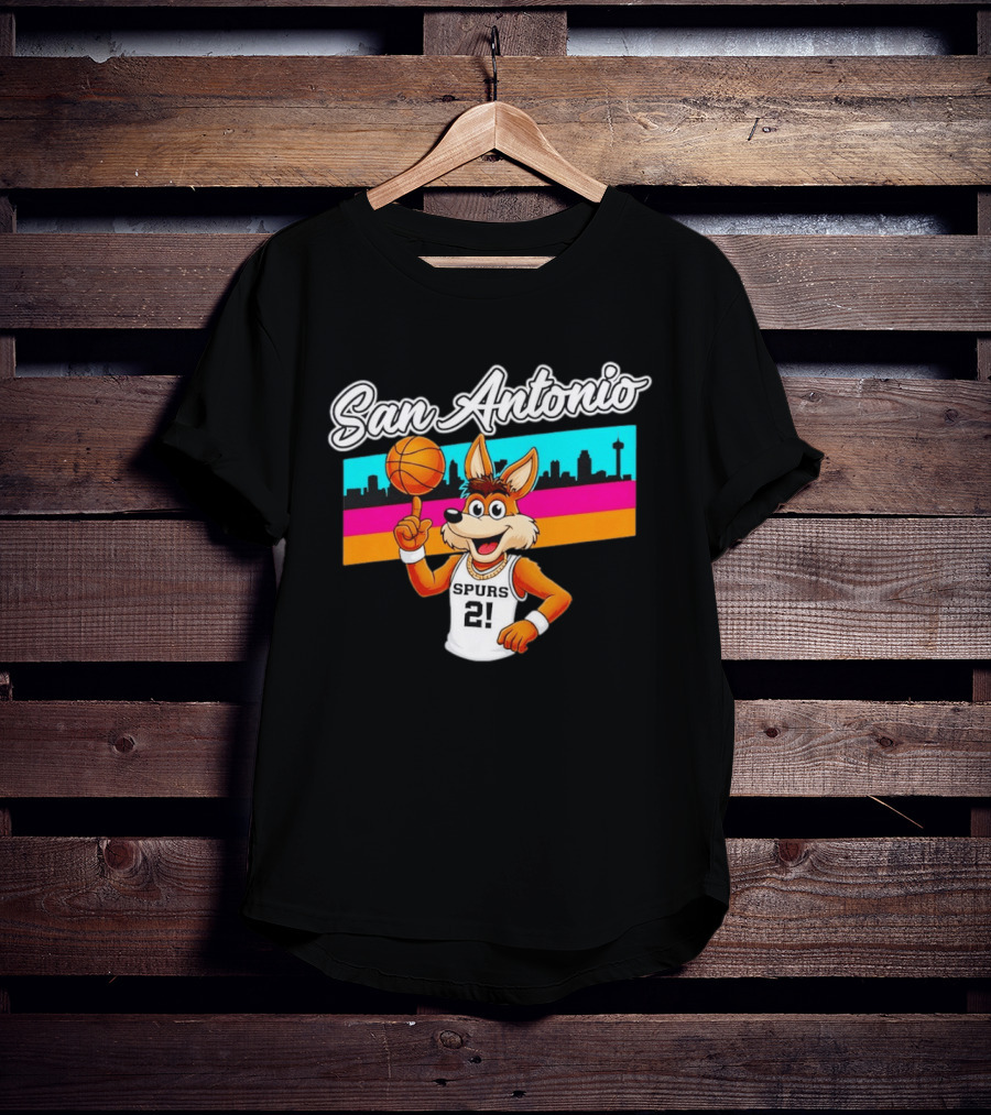 San Antonio Coyote Spurs Basketball Skyline 21 T-Shirt