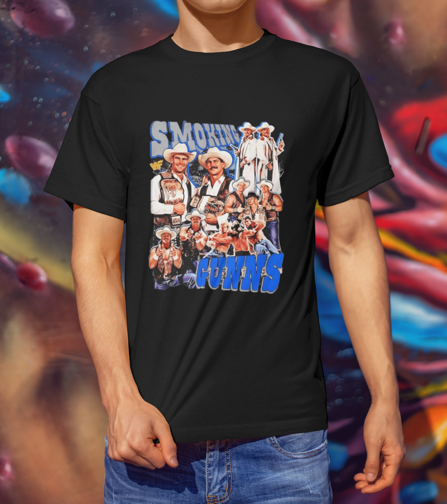 Smoking Guns Bart Gunn And Billy Gunn WWF Cowboys Champions T-Shirt