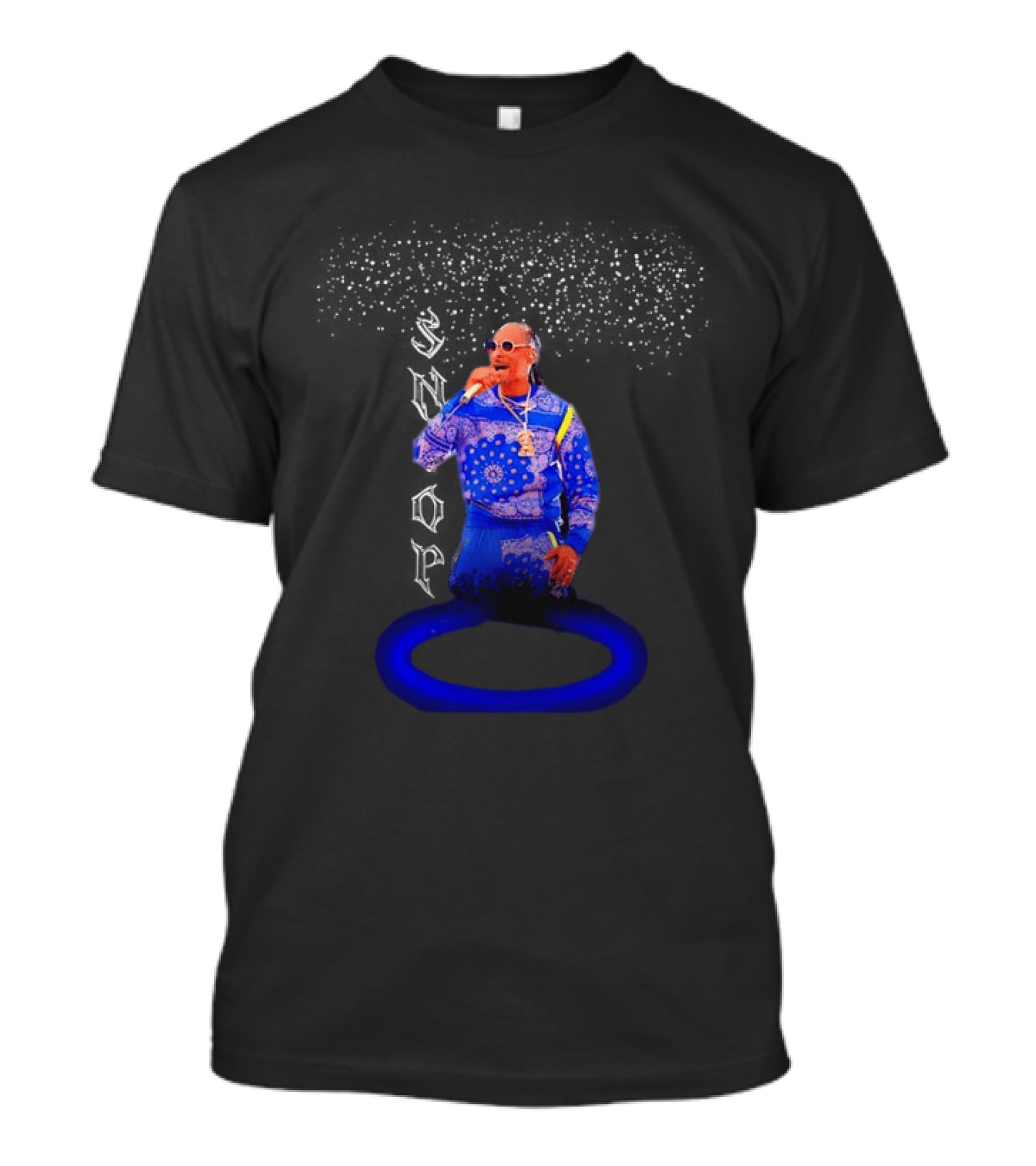 Snoop Dogg Blue Bandana Style Tracksuit Outfit T-Shirt