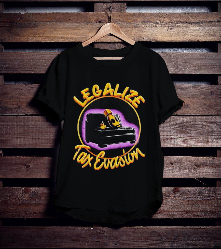 Legalize Tax Evasion The Fat Electrician Couch Potato Rubber Duck T-Shirt