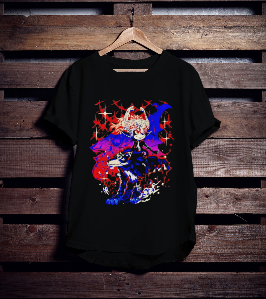 The Legend Of Zelda Twilight Princess Towards The Light Midna And Wolf Link Dual Form T-Shirt