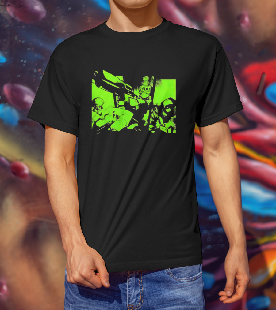 TimeSplitters Green Video Game Characters Neon T-Shirt