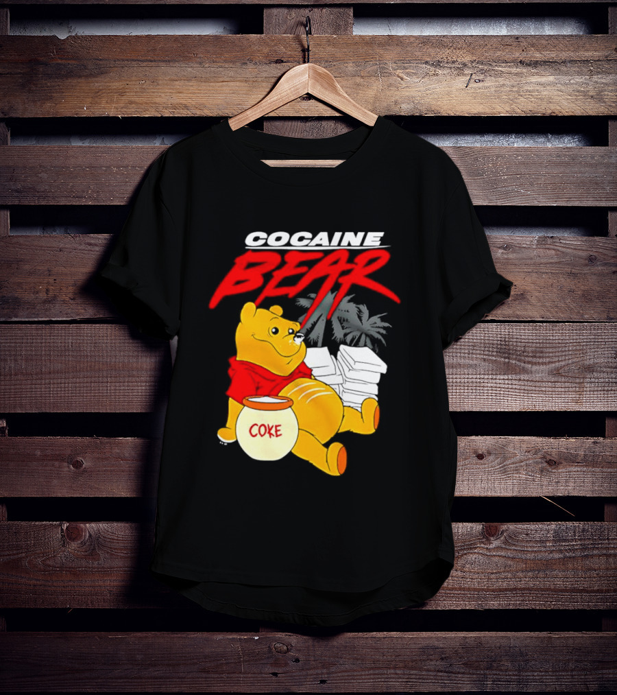 Winnie The Pooh Cocaine Bear Coke Honey Pot T-Shirt