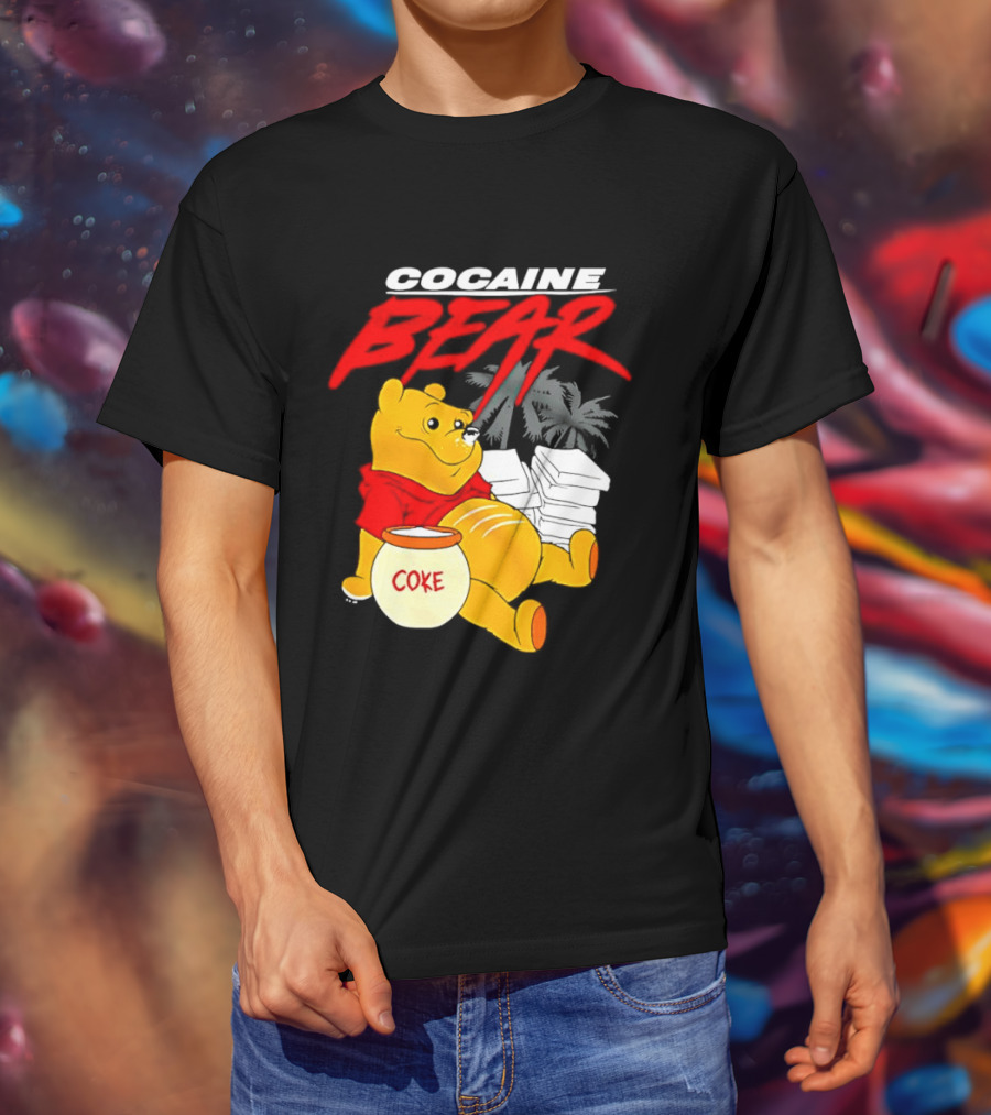 Winnie The Pooh Cocaine Bear Coke Honey Pot T-Shirt
