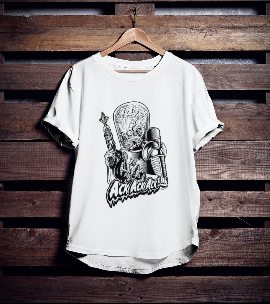 Ack Blanca Mars Attacks Alien Retro Sci Fi T-Shirt