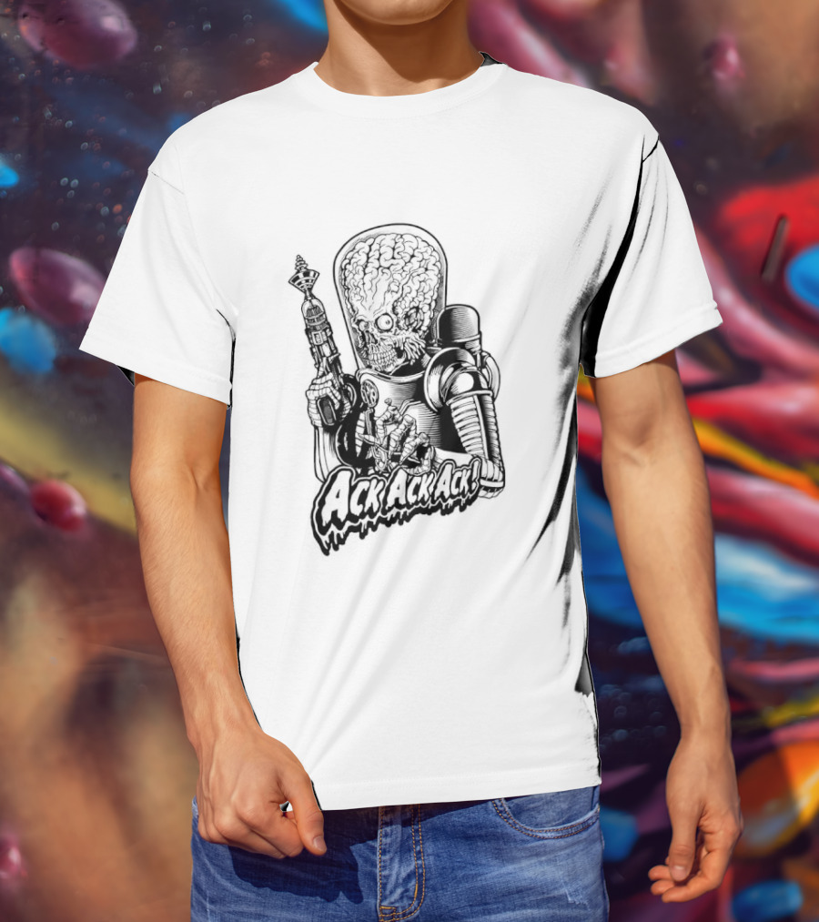 Ack Blanca Mars Attacks Alien Retro Sci Fi T-Shirt