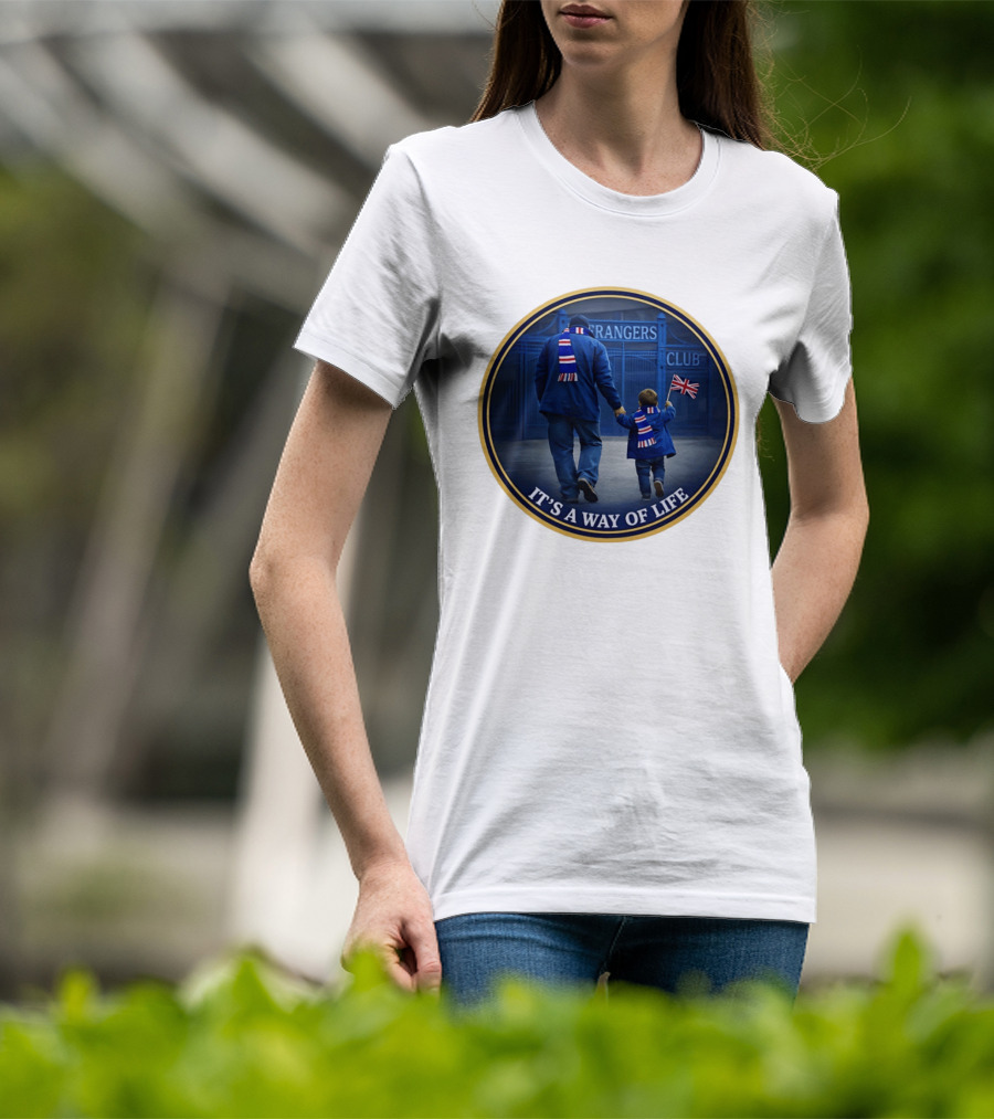 Rangers FC It's A Way Of Life Union Jack Flag Fans T-Shirt