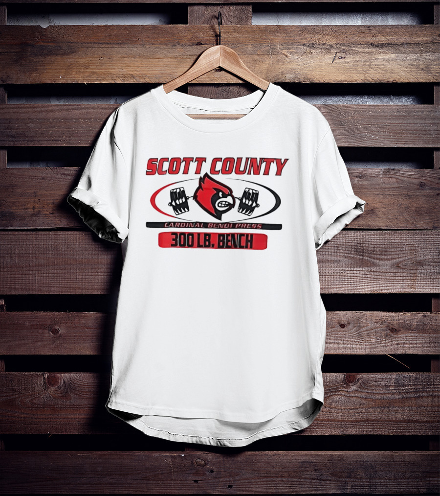 Scott County Cardinal Bench Press Gym T-Shirt
