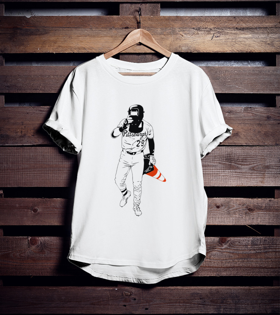 Fear The Cone Pittsburgh Baseball Player With Cone Warning T-Shirt