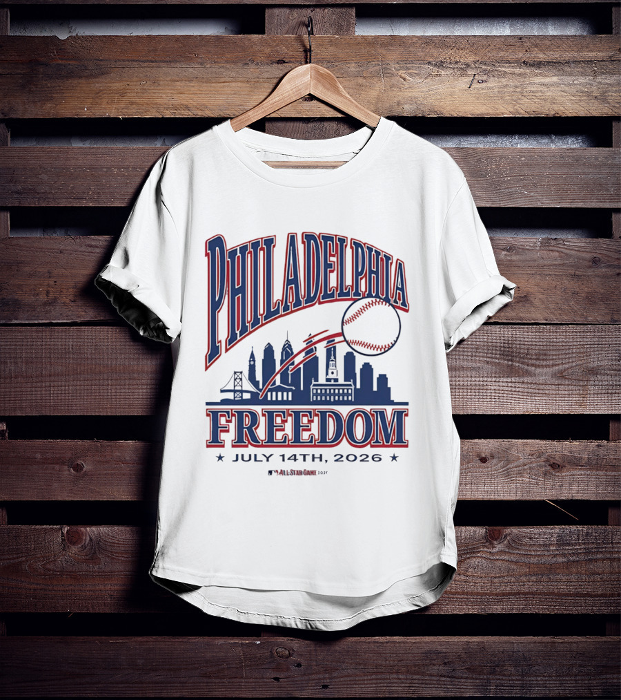 Philadelphia Phillies Light Blue Elton John Philadelphia Freedom July 14th 2026 All Star Game T-Shirt