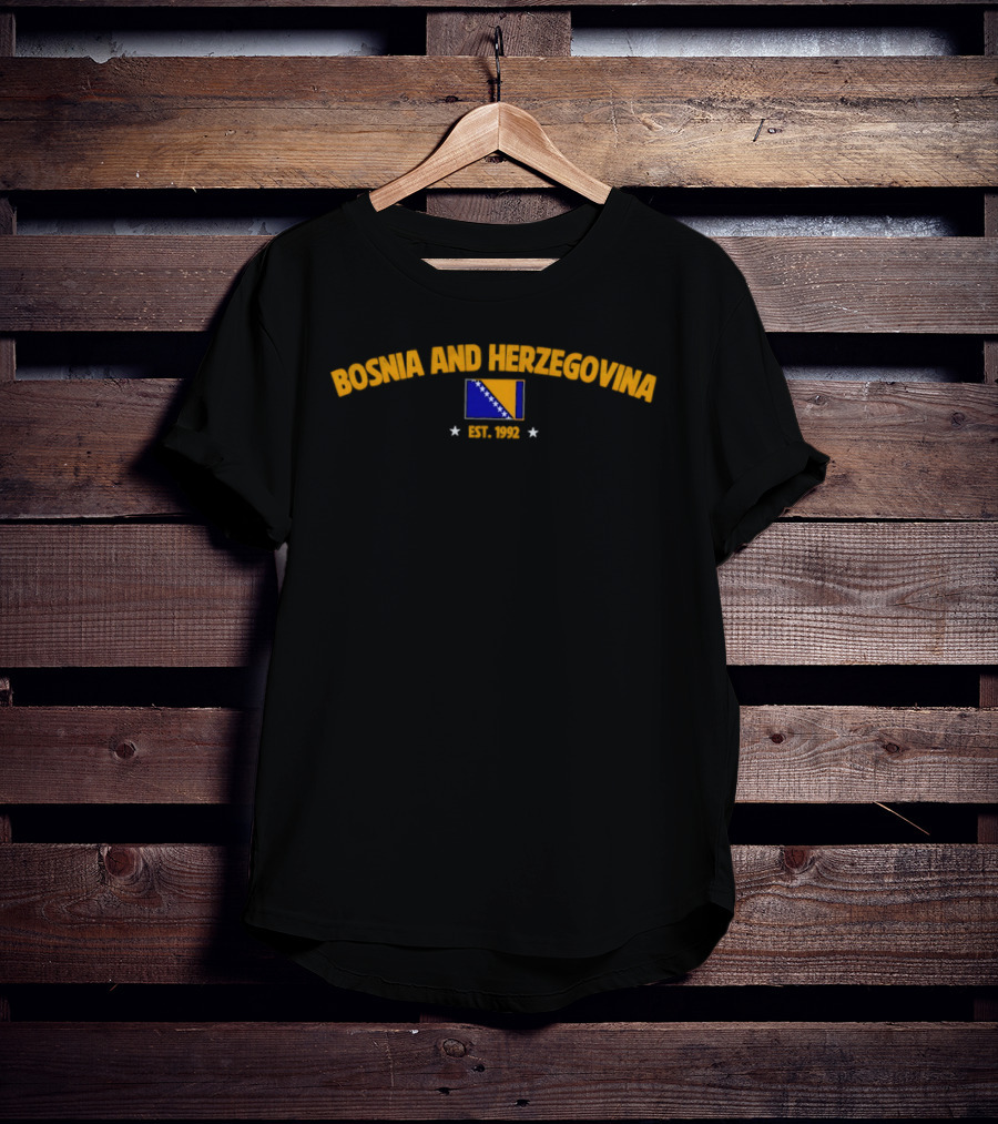 Bosnia And Herzegovina Sarajevo Est 1992 Flag Stars T-Shirt