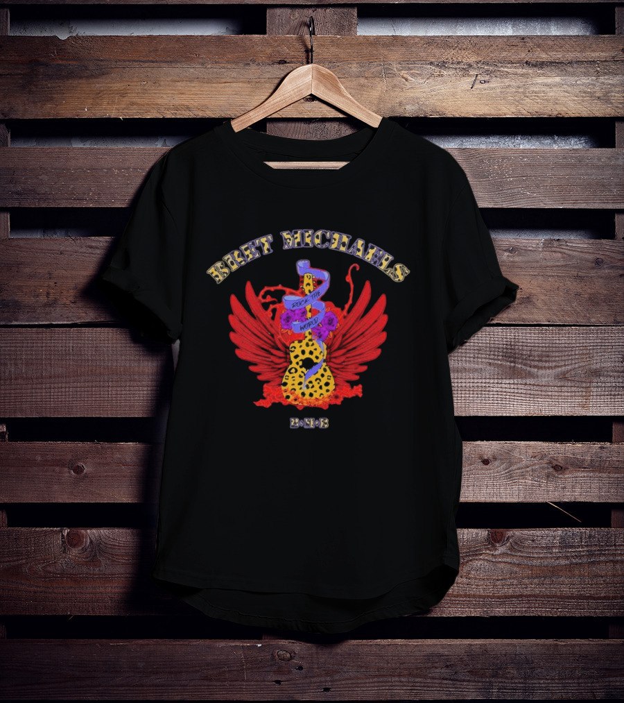 Bret Michaels Cheetah Guitar Rock Tour Winged T-Shirt
