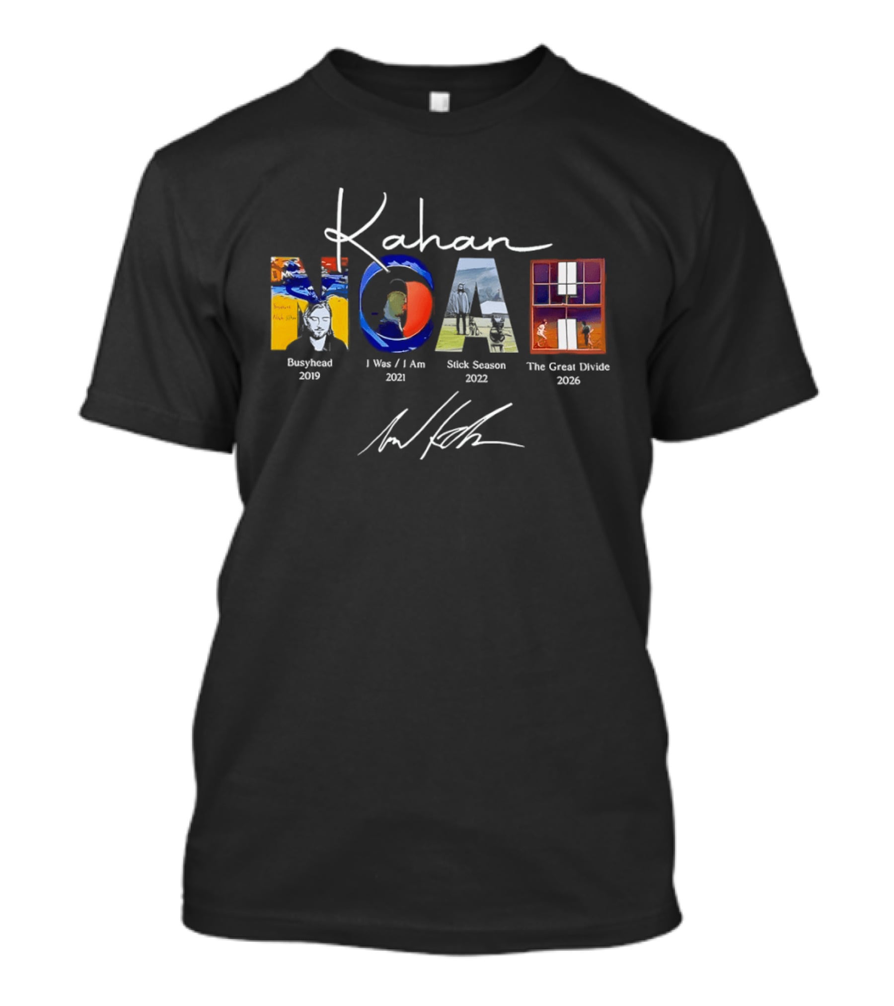 Noah Kahan Busyhead I Was I Am Stick Season The Great Divide Tour 2023 2021 2022 2026 T-Shirt