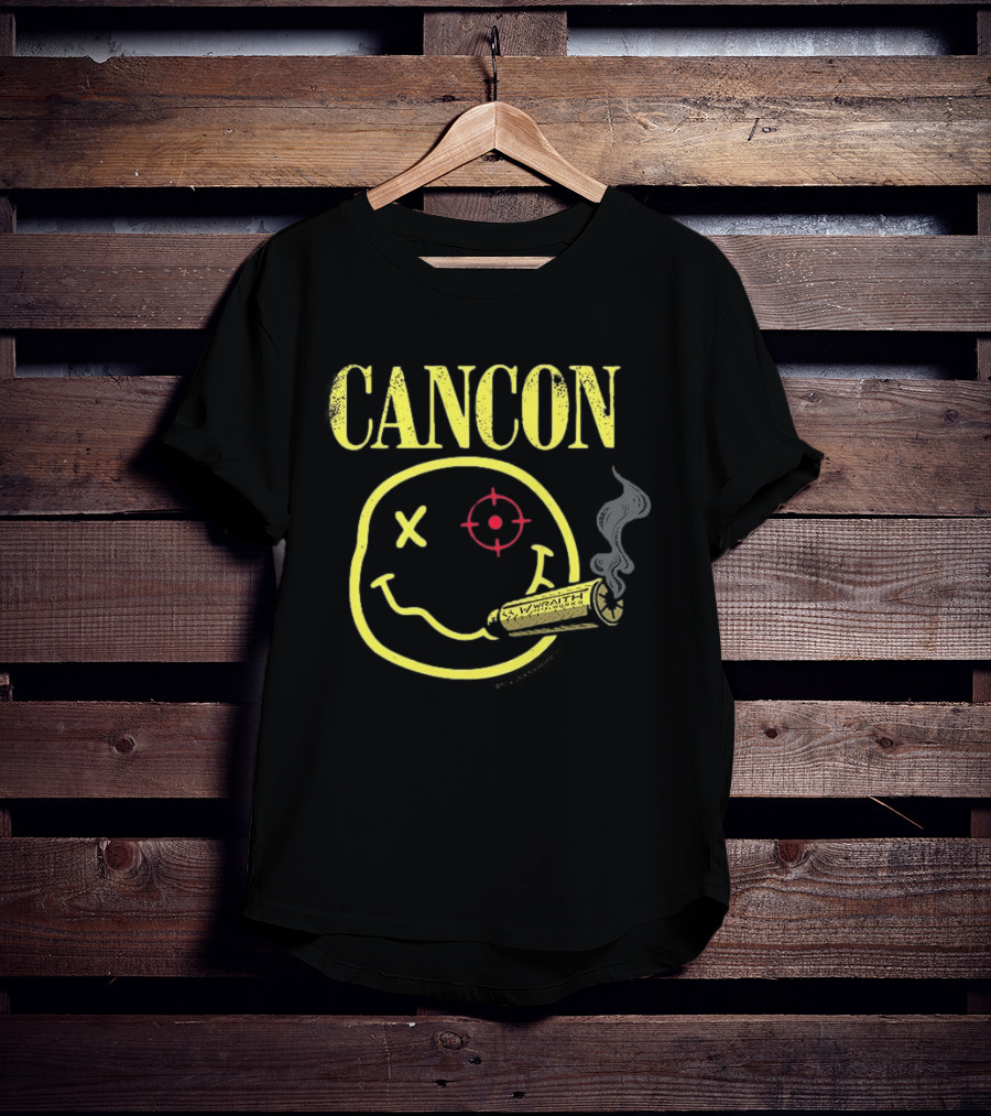 CANCON Smiley Wraithworks Target Smoking Round T-Shirt