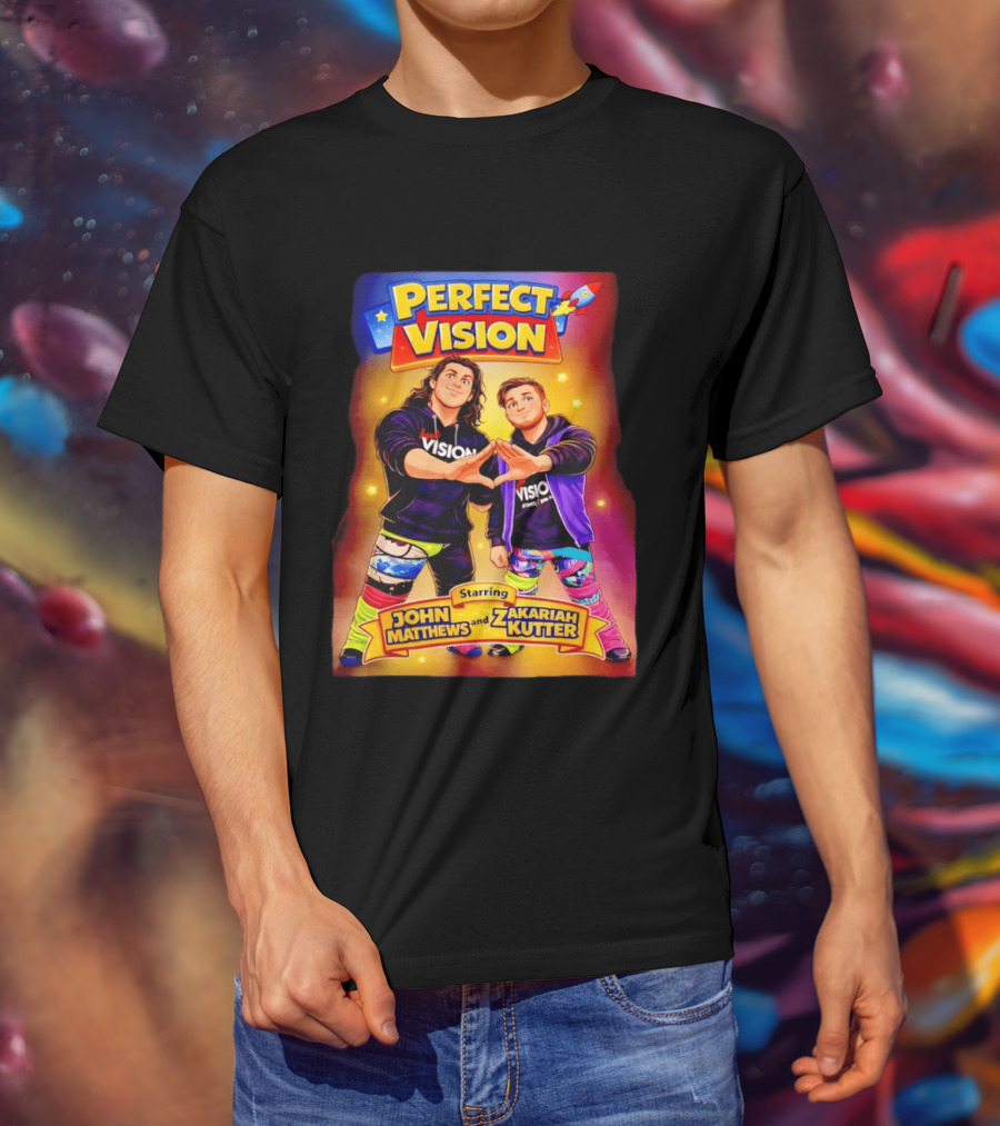 Perfect Vision Starring John Matthews And Zakariah Kutter Rocket T-Shirt