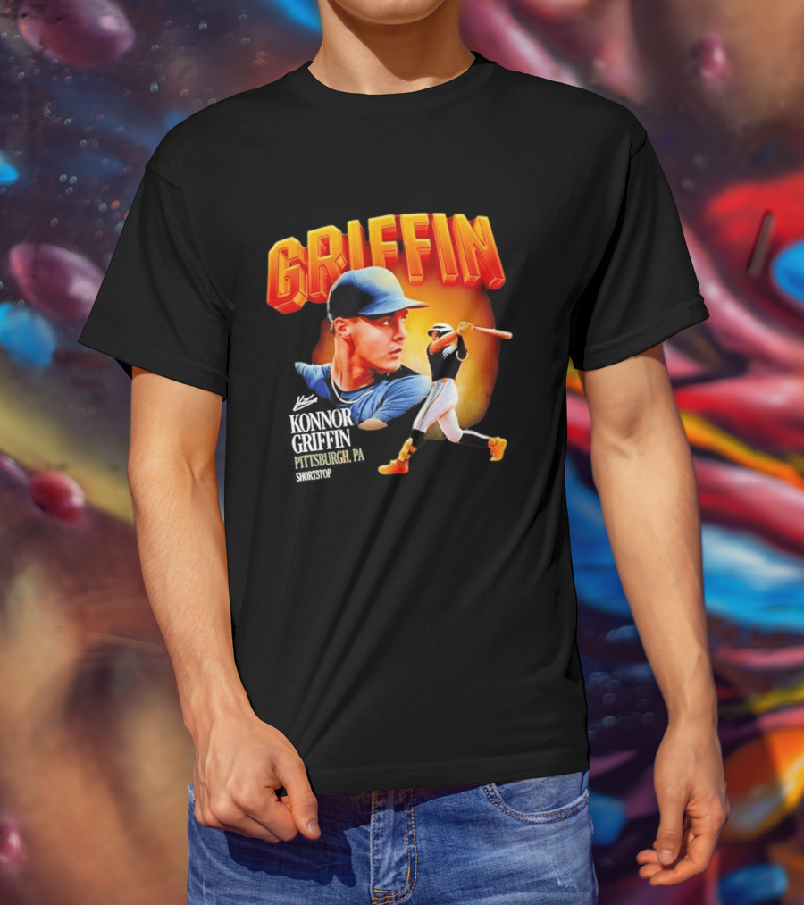 Griffin Pittsburgh Debut Konnor Baseball Shortstop Collage T-Shirt