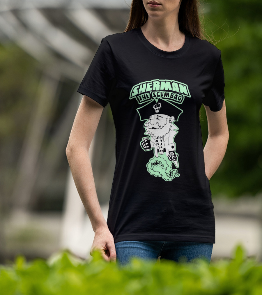Sherman The Scumbag Pirate Drinking Rum T-Shirt
