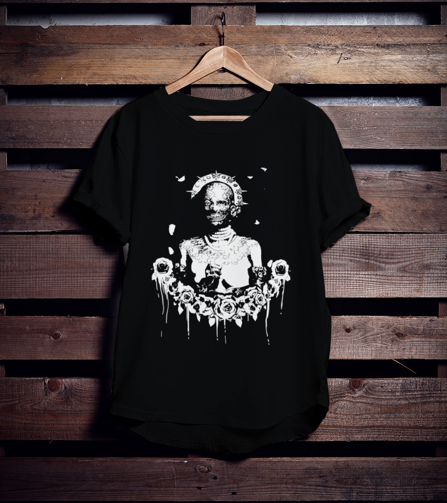 Liliya Skeleton Floral Halo T-Shirt