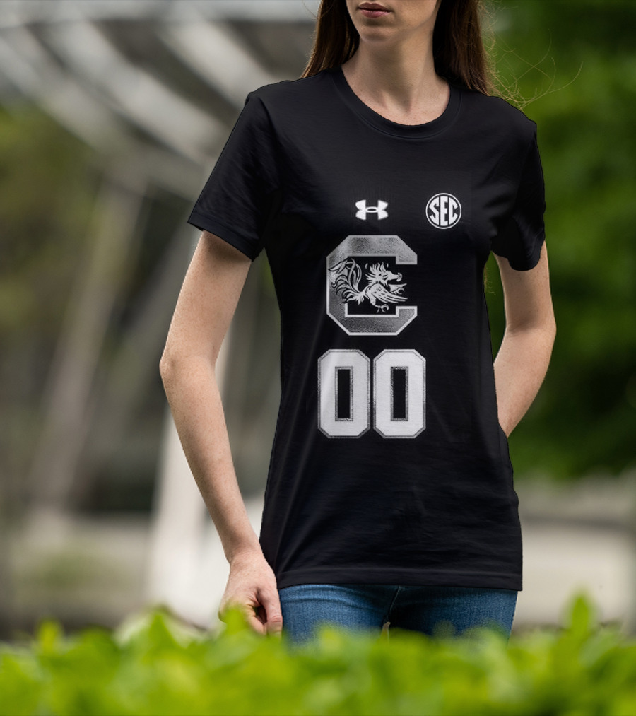South Carolina Gamecocks Women's Basketball 2026 Uniform Black Custom Under Armour SEC T-Shirt