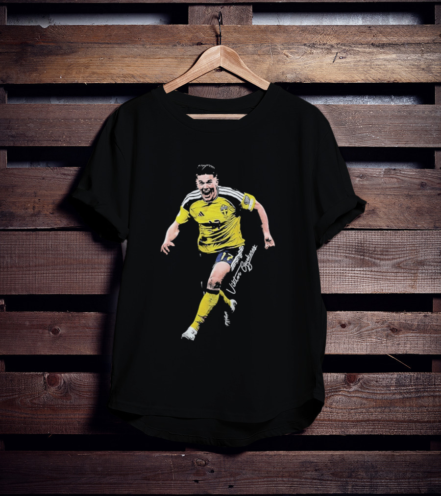 Viktor Gyokeres Player Illustration In Jersey T-Shirt