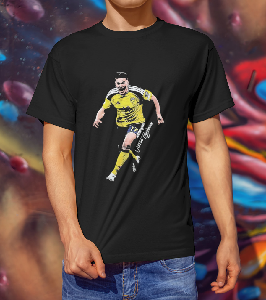 Viktor Gyokeres Player Illustration In Jersey T-Shirt