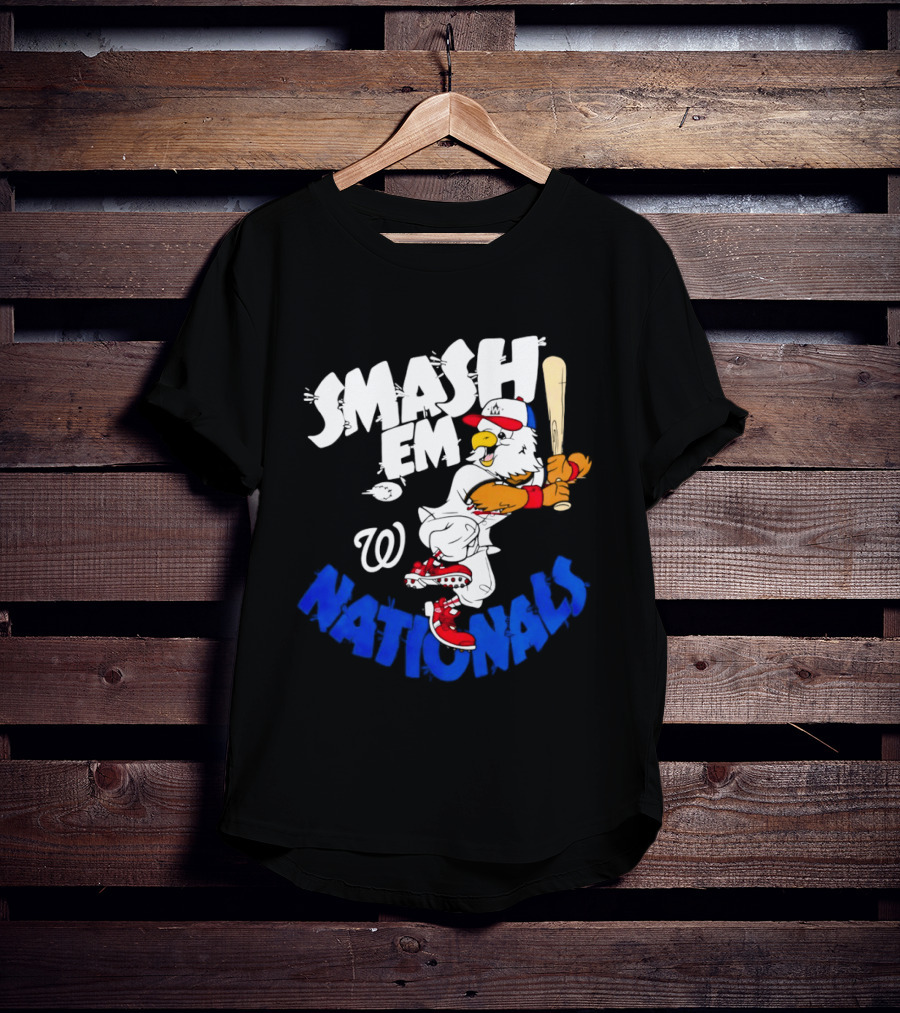 Washington Nationals Smash Em Screech Baseball T-Shirt