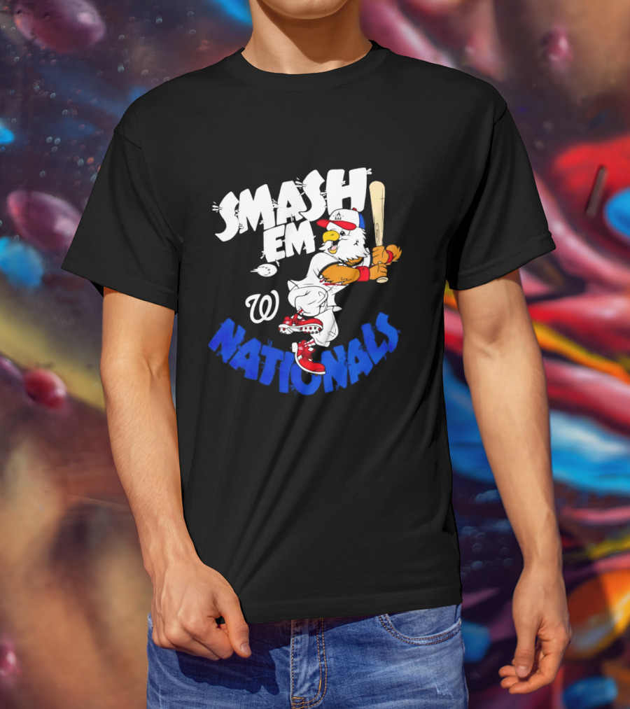 Washington Nationals Smash Em Screech Baseball T-Shirt