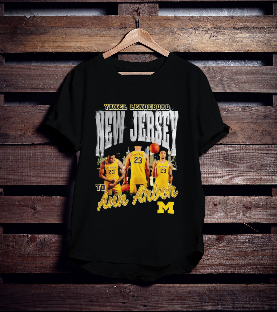 Yaxel Lendeborg New Jersey To Ann Arbor Michigan Wolverines Basketball 90s Streetwear T-Shirt