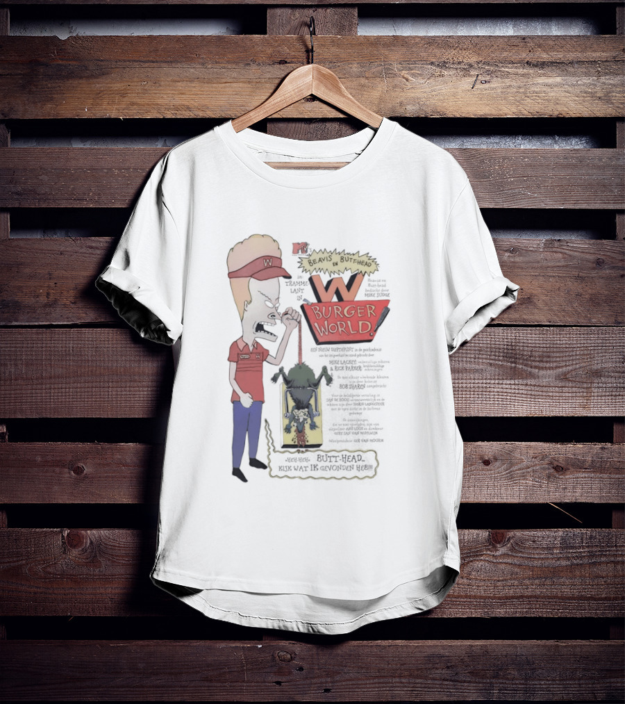Beavis And Butt Head MTV Burger World Comedy Cartoon T-Shirt