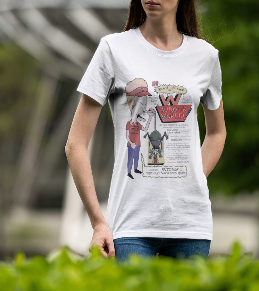 Beavis And Butt Head MTV Burger World Comedy Cartoon T-Shirt