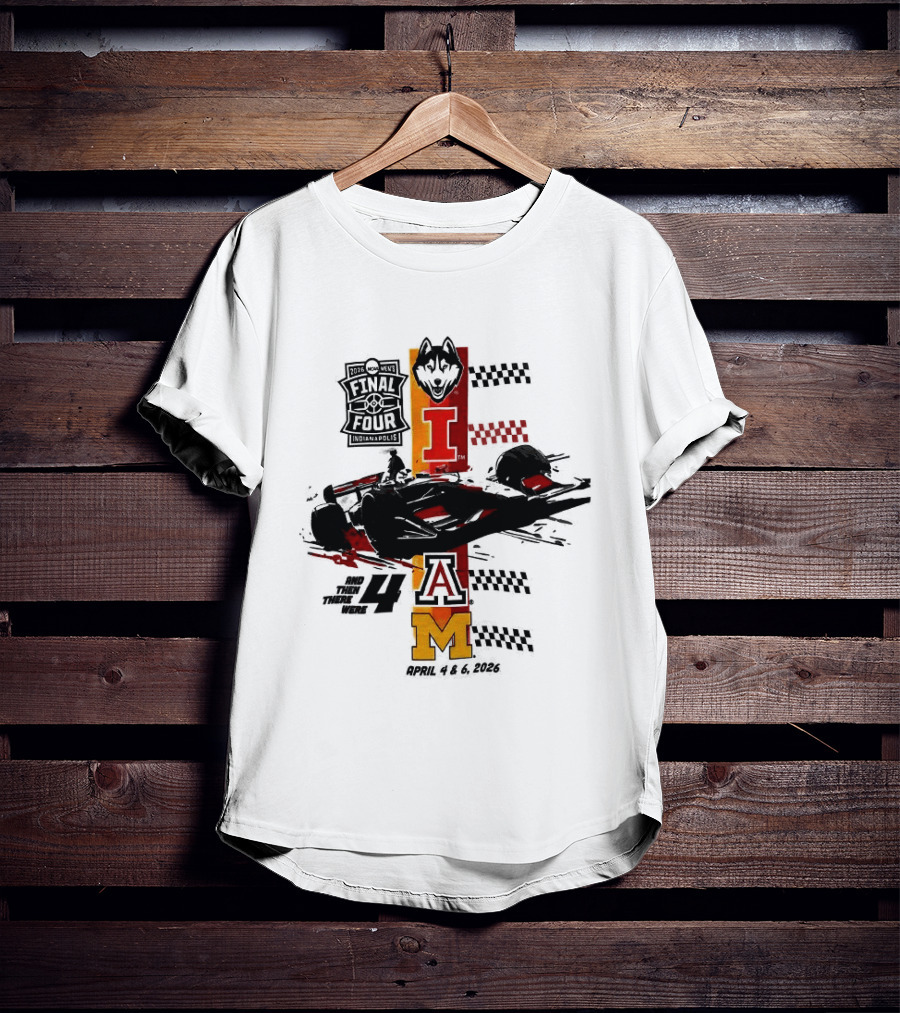 IndyCar 2026 NCAA Men's Final Four UConn Huskies Miami Hurricanes Iowa Hawkeyes Michigan Wolverines T-Shirt