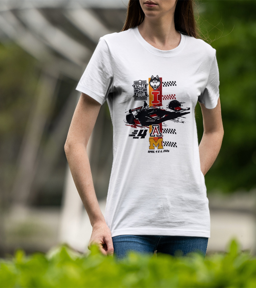 IndyCar 2026 NCAA Men's Final Four UConn Huskies Miami Hurricanes Iowa Hawkeyes Michigan Wolverines T-Shirt