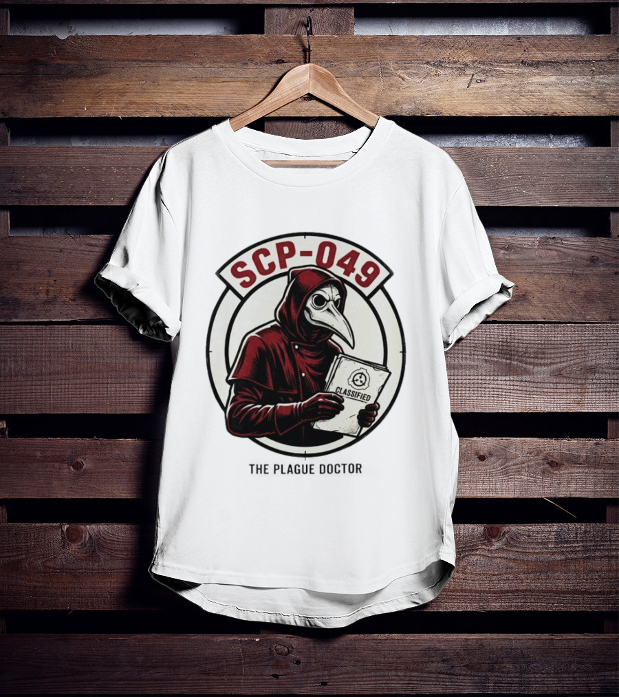 SCP 049 The Plague Doctor Classified Document Circle T-Shirt