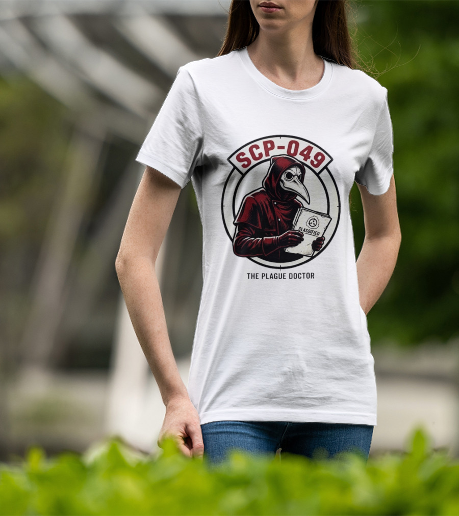 SCP 049 The Plague Doctor Classified Document Circle T-Shirt