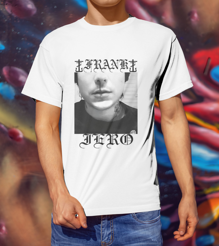Frank Iero Nose Bleed Portrait Dark Gothic T-Shirt