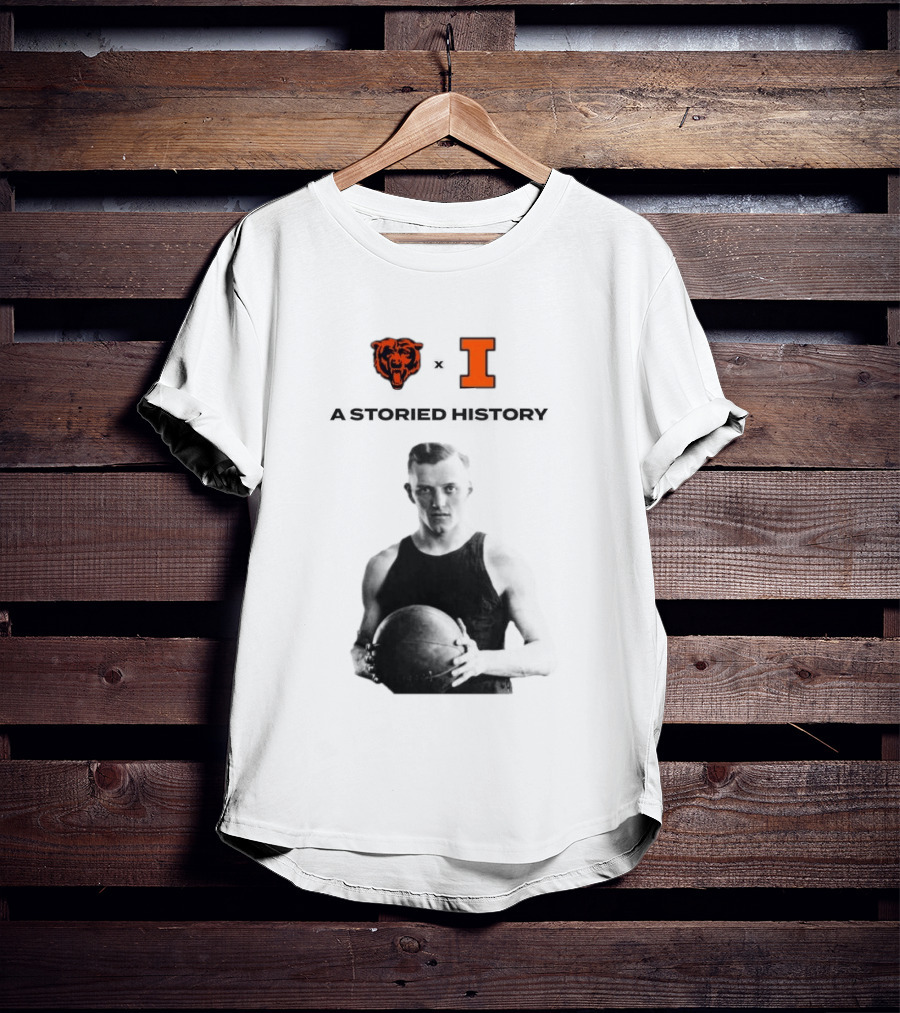 Chicago Bears Illinois Fighting Illini George Halas Storied History T-Shirt