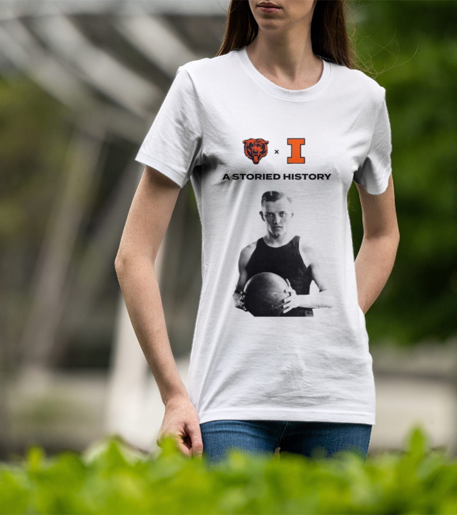 Chicago Bears Illinois Fighting Illini George Halas Storied History T-Shirt