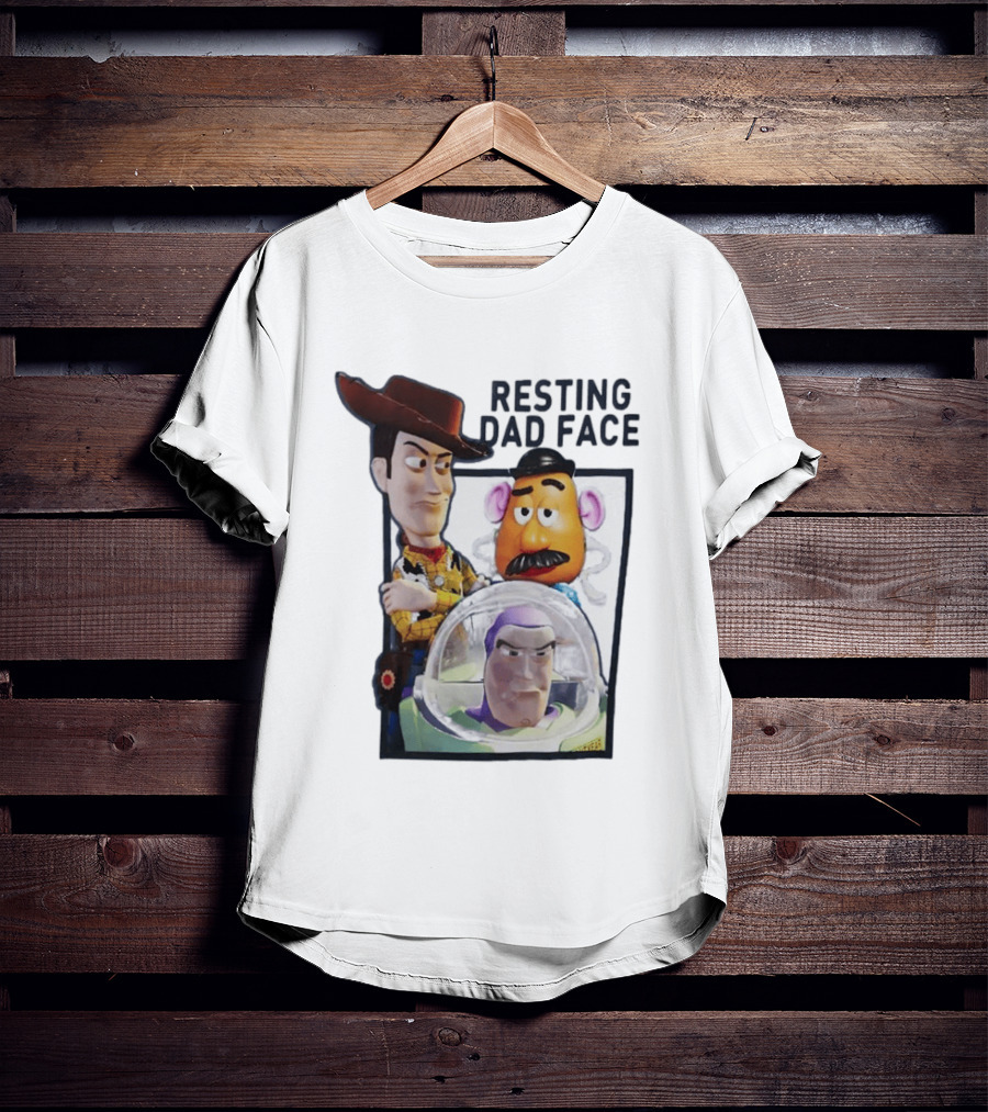 ToyStory Resting Dad Face Woody Buzz Lightyear Mr Potato Head T-Shirt