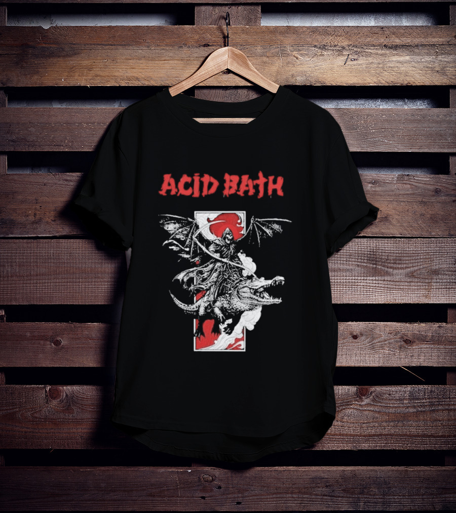 Acid Bath Band Red Alligator Wall T-Shirt