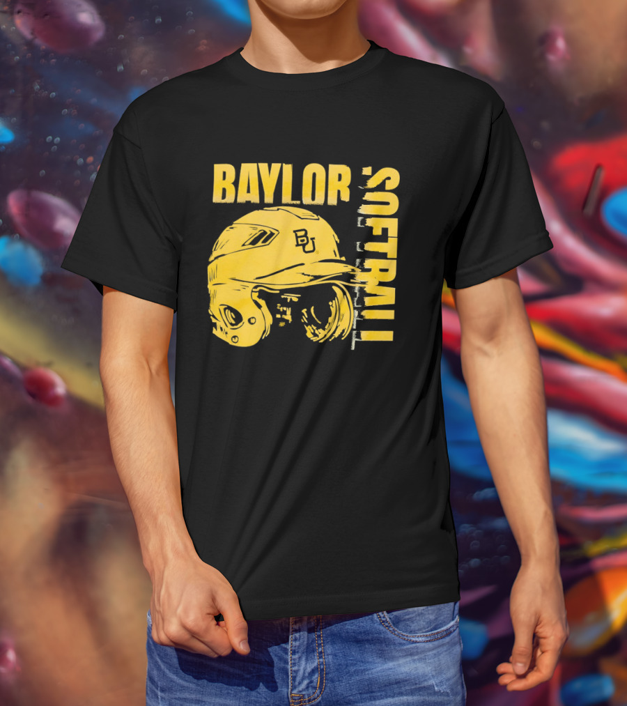Baylor Softball BU Helmet T-Shirt